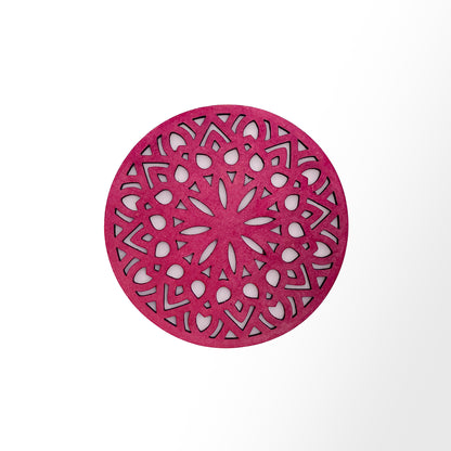 Wooden Panchadash Mandala Coasters with Holder