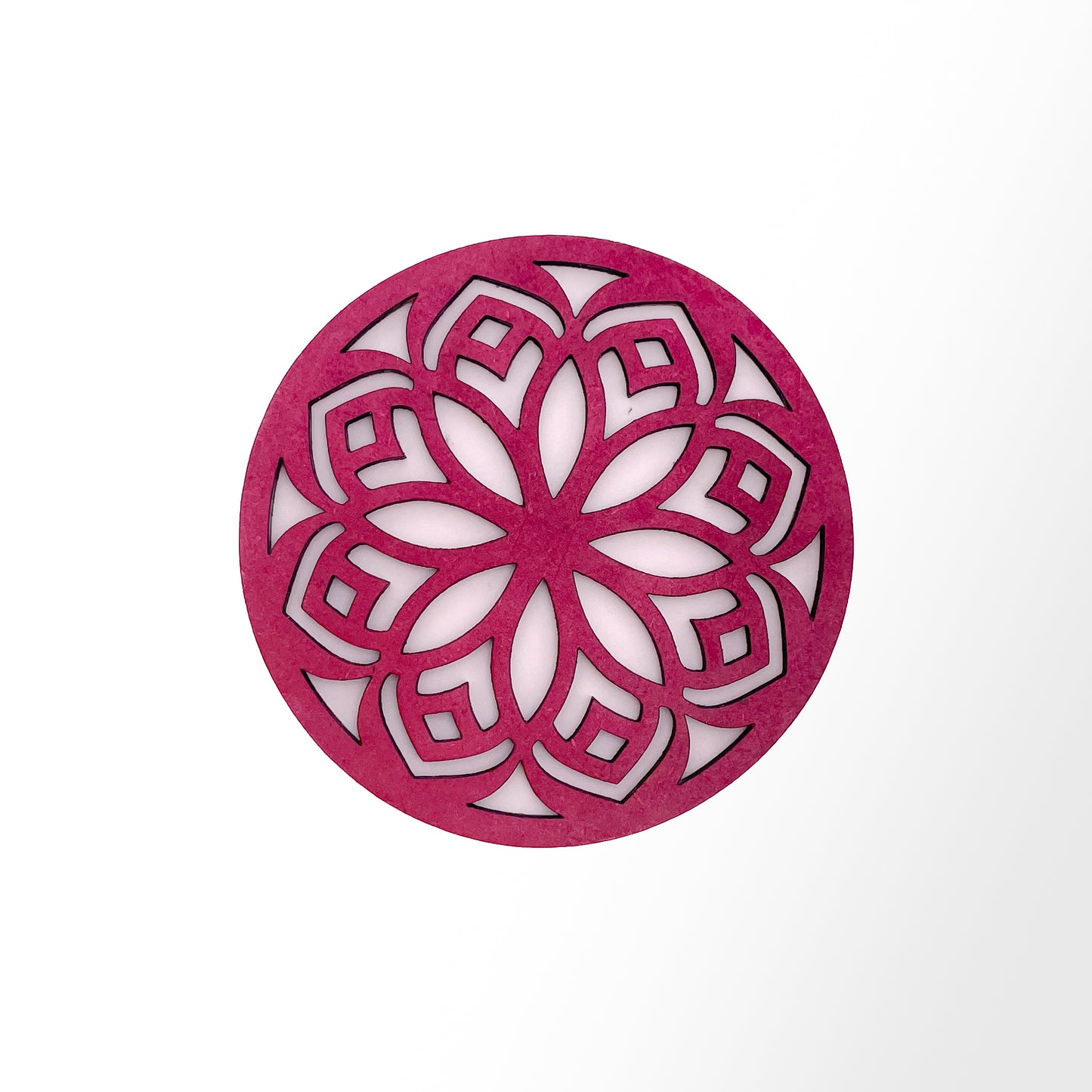 Mandala Art Coasters-Shodash Wooden-Pink