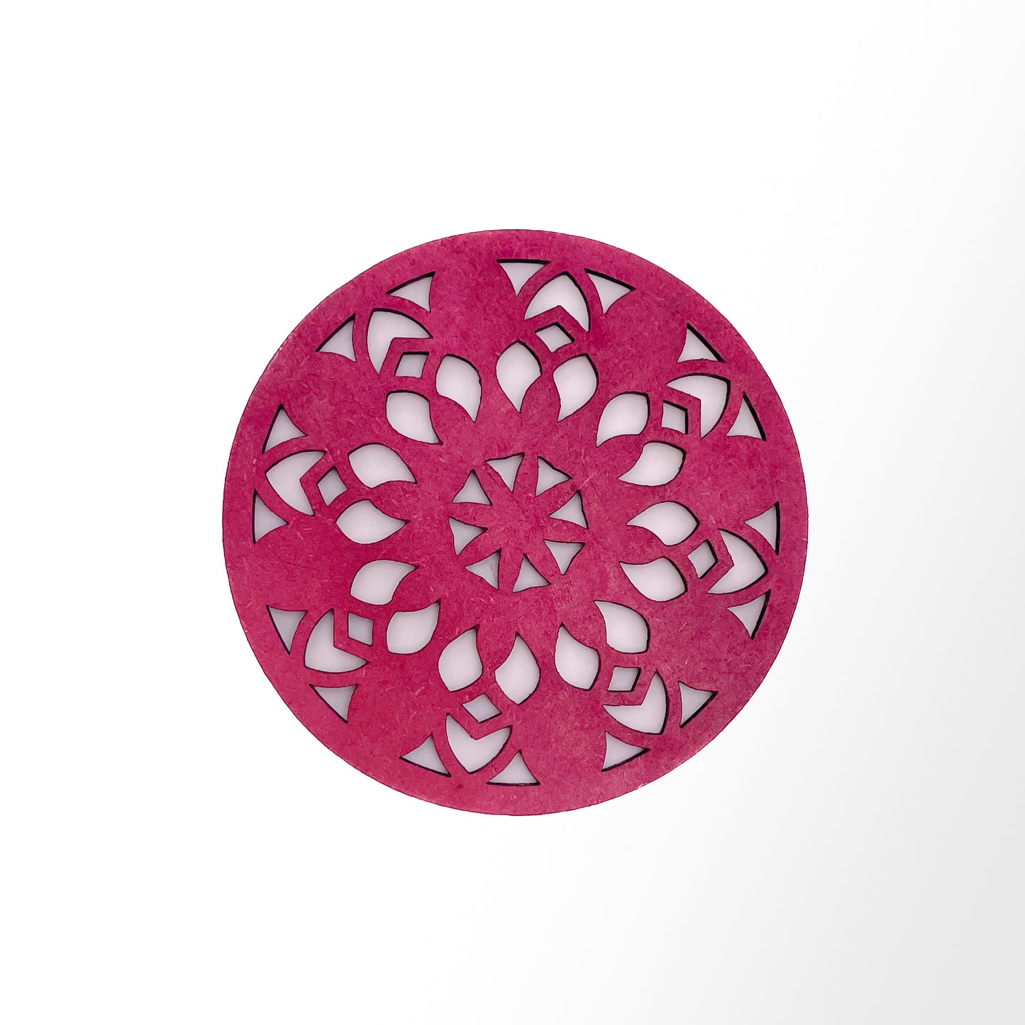 Mandala Art Coasters-Vimsati Wooden-Pink