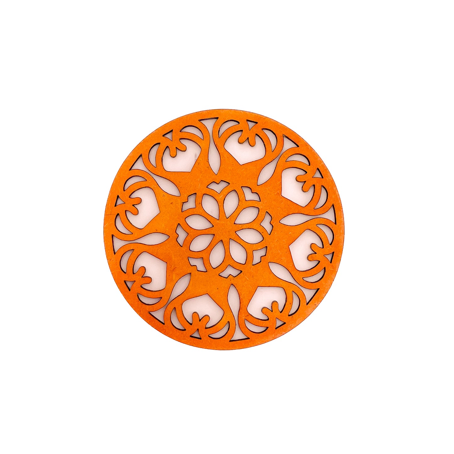 Mandala Art Coasters-Ekam Wooden-Red Cedar