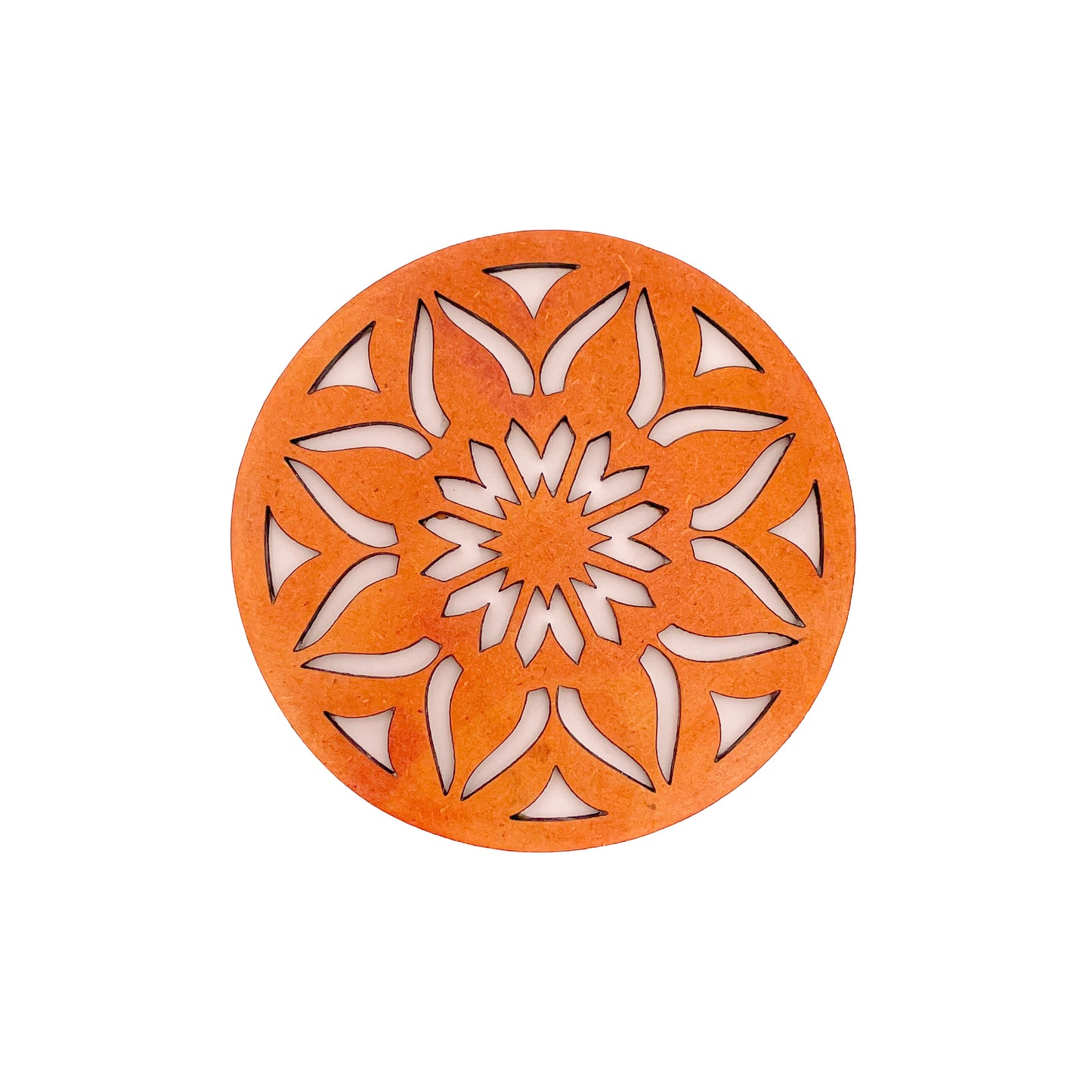 Mandala Art Coasters-Sapta Wooden-Red Cedar
