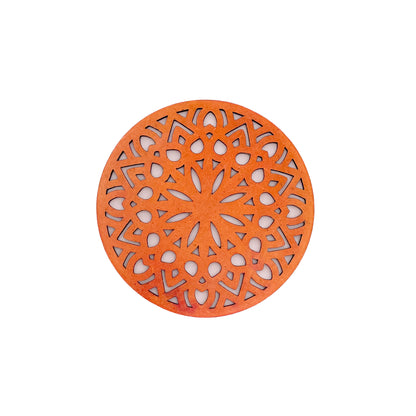 Wooden Panchadash Mandala Coasters with Holder