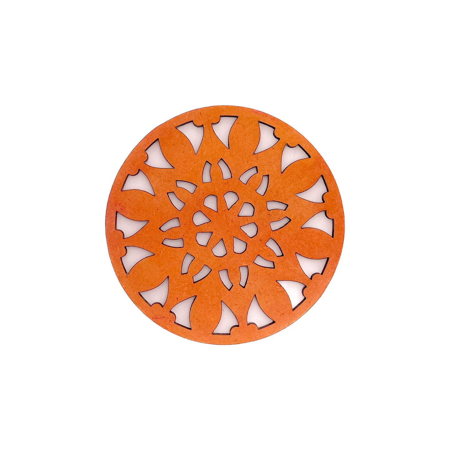 Wooden Navadash Mandala Coasters with Holder
