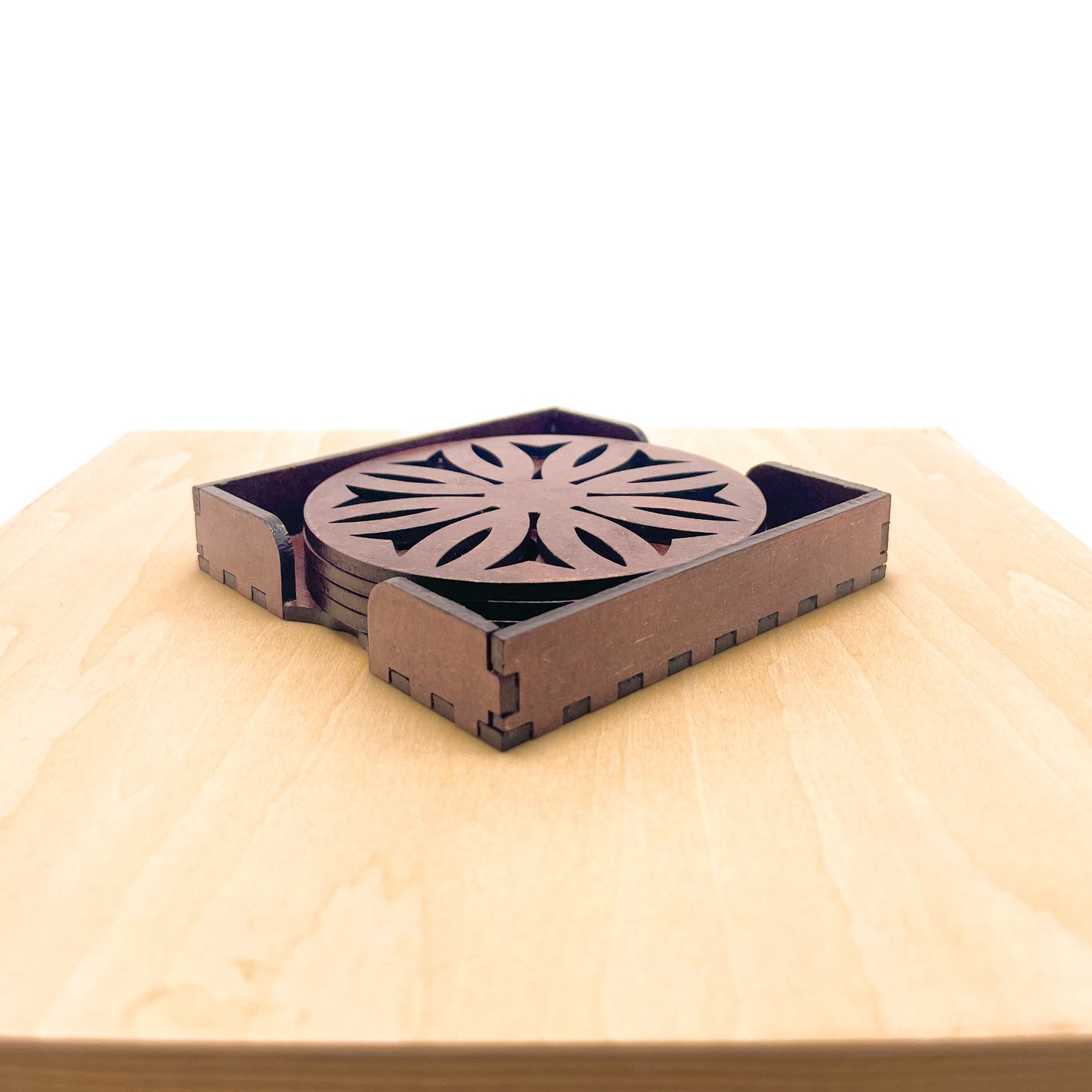 Mandala Art Coasters-Dwe Wooden-Rose Wood