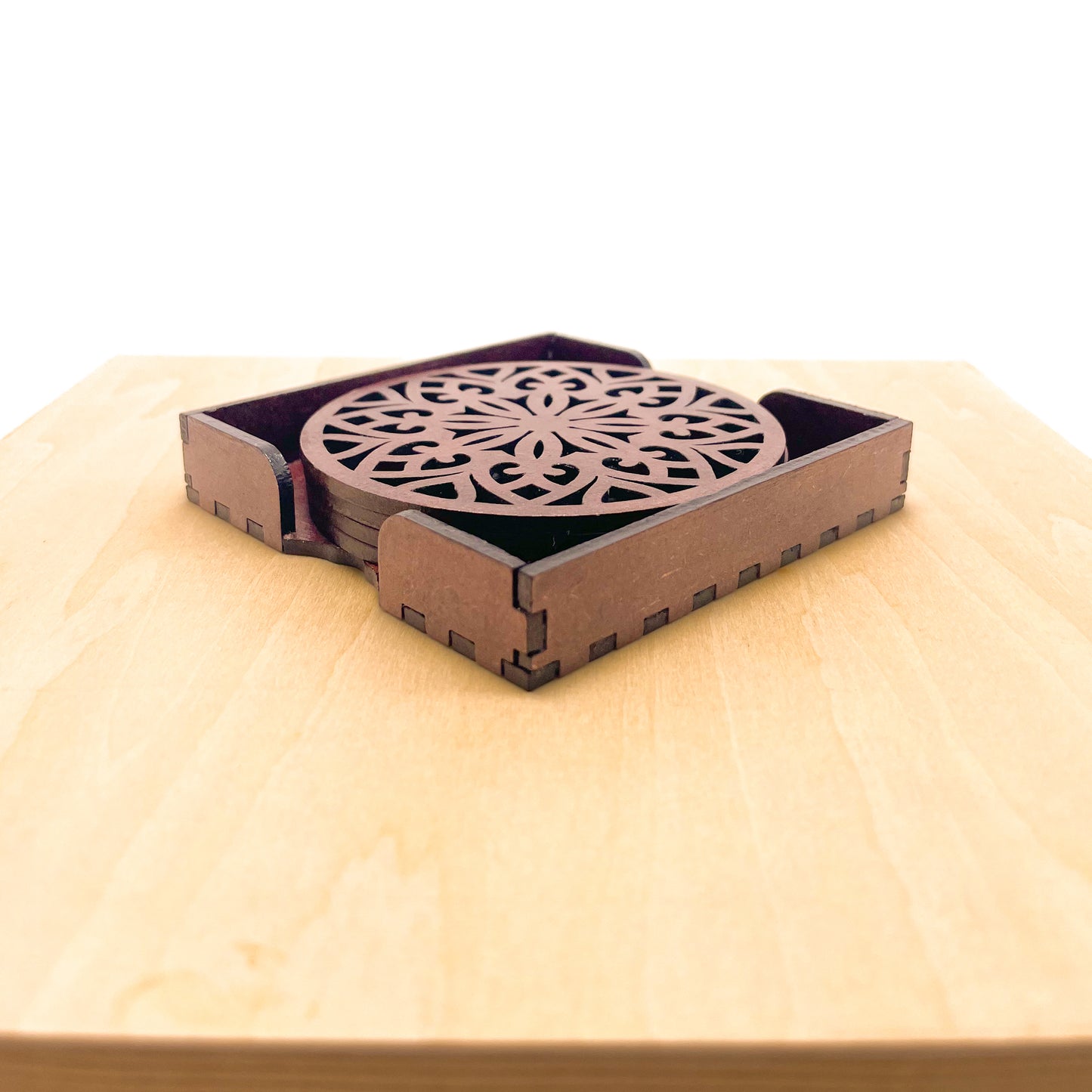 Mandala Art Coasters-Treeni Wooden-Rose Wood