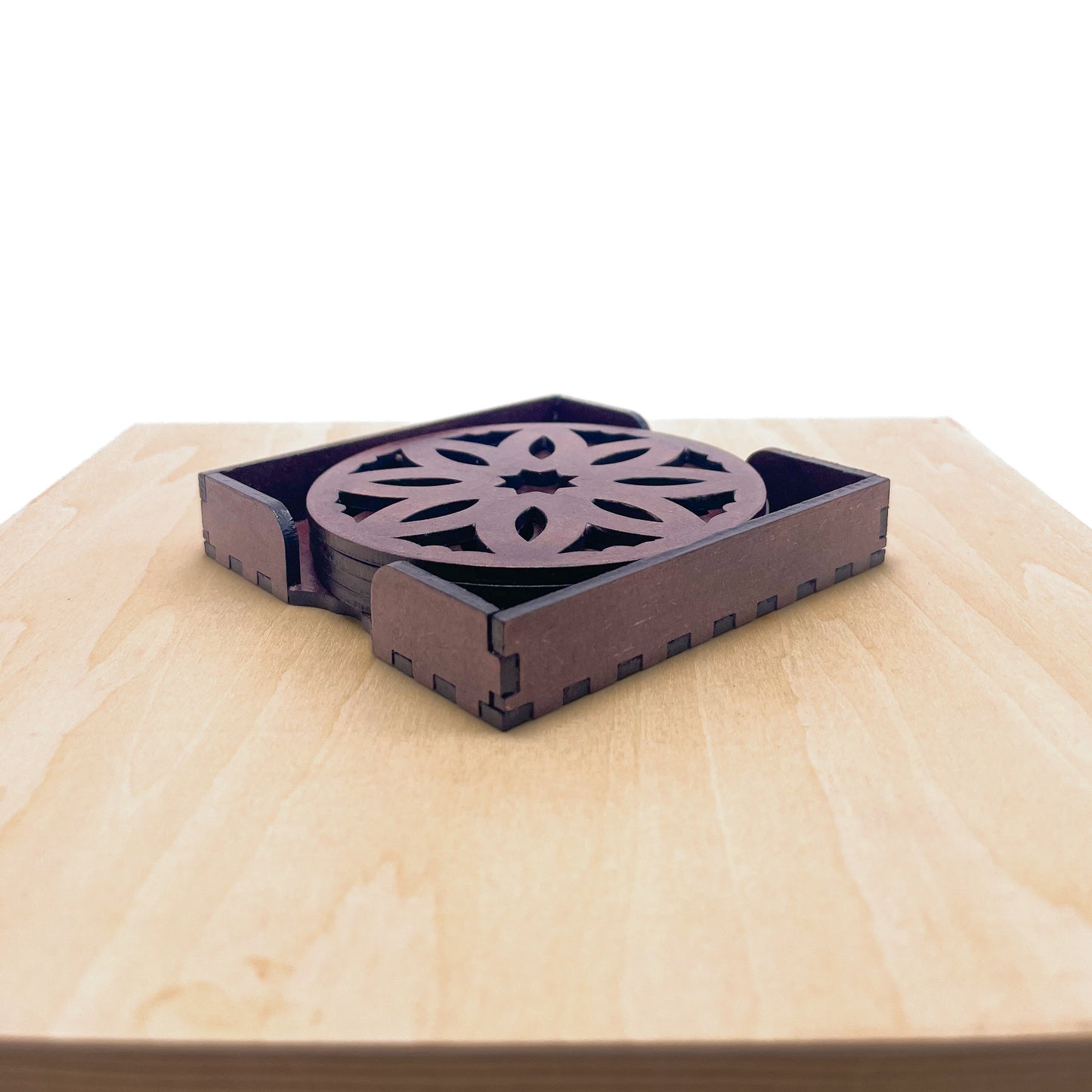Mandala Art Coasters-Pancha Wooden-Rose Wood
