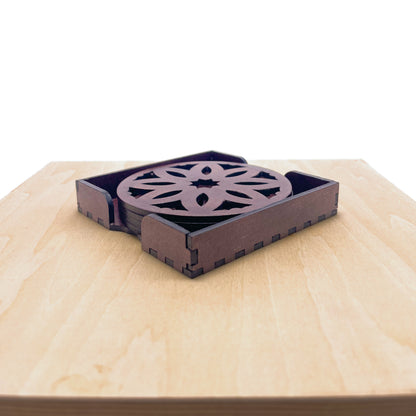 Mandala Art Coasters-Pancha Wooden-Rose Wood