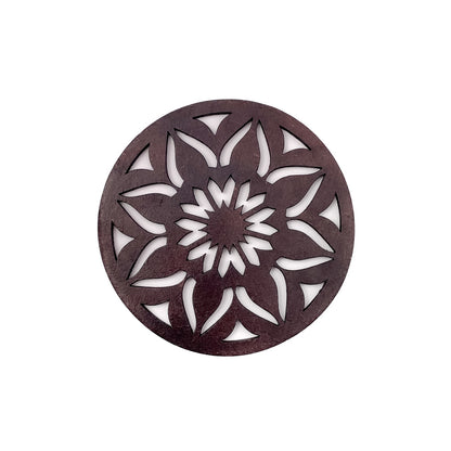 Mandala Art Coasters-Sapta Wooden-Rose Wood