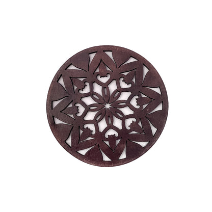 Mandala Art Coasters-Ashta Wooden-Rose Wood