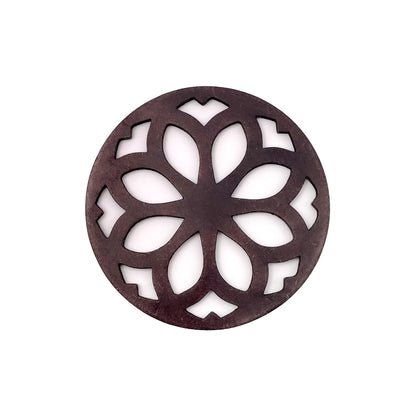Mandala Art Coasters-Nava Wooden-Rose Wood