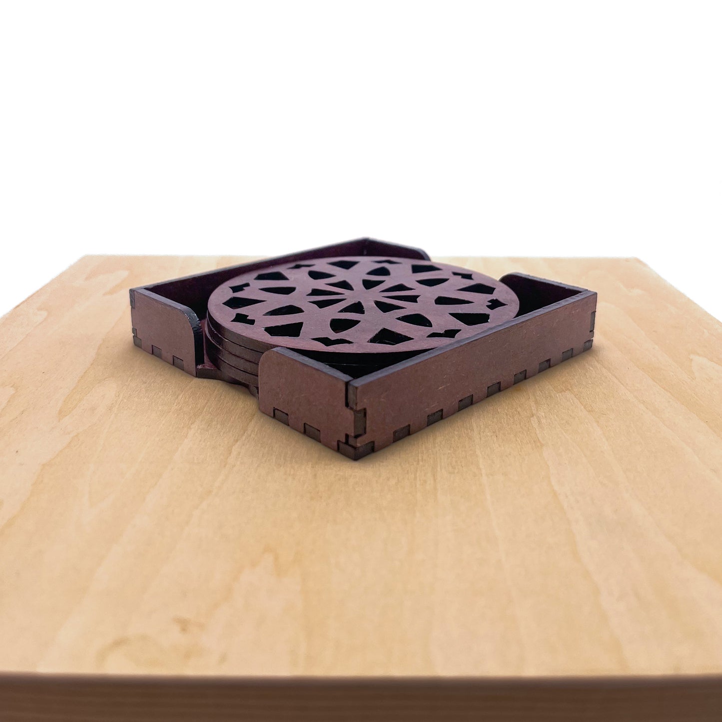 Mandala Art Coasters-Dasha Wooden-Rose Wood