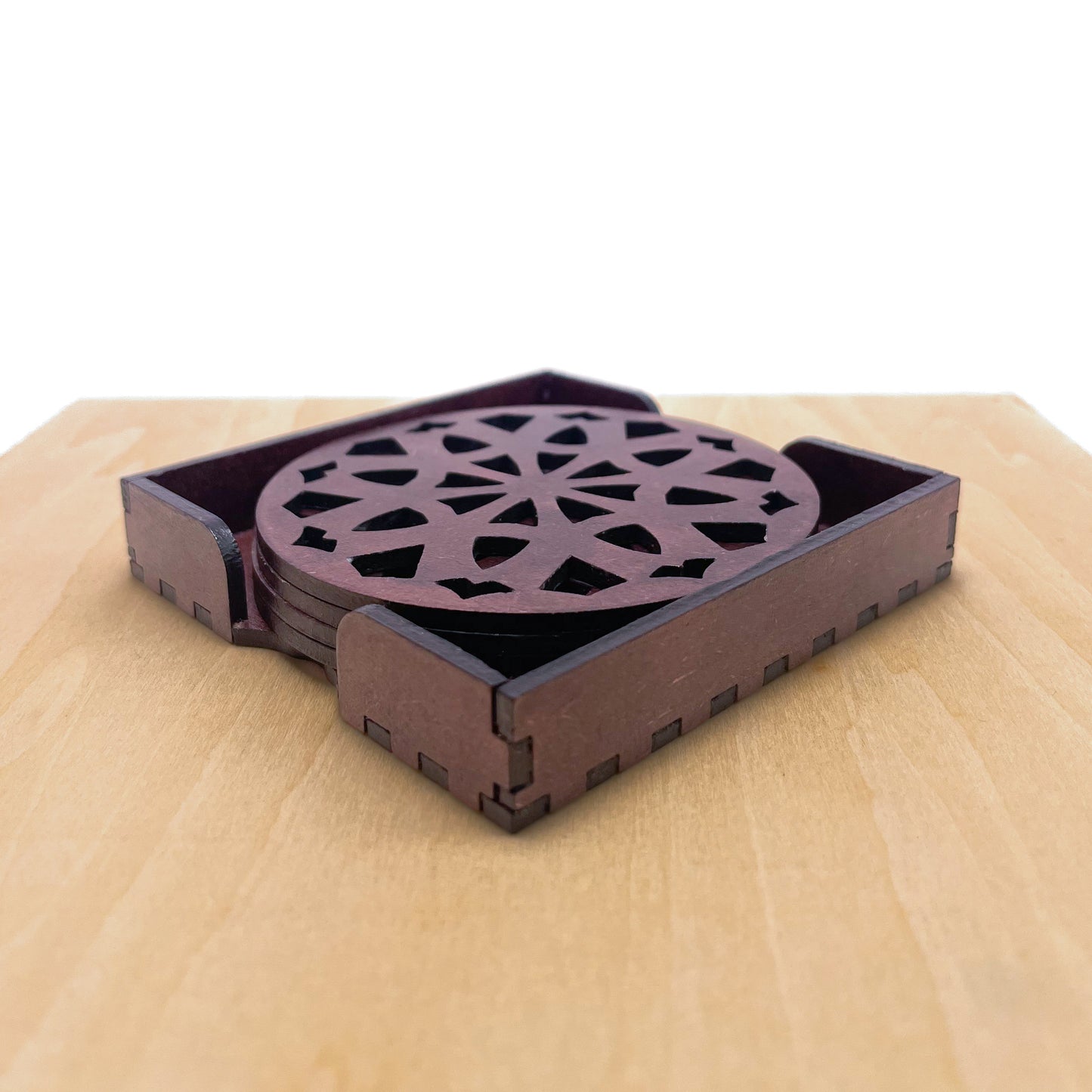 Mandala Art Coasters-Dasha Wooden-Rose Wood