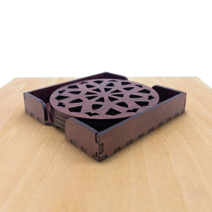 Mandala Art Coasters-Dasha Wooden-Rose Wood
