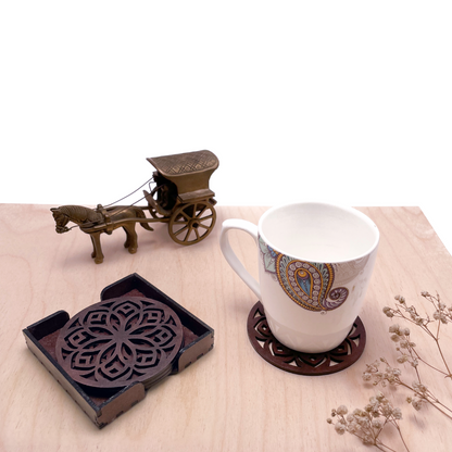 Mandala Art Coasters-Shodash Wooden-Rose Wood
