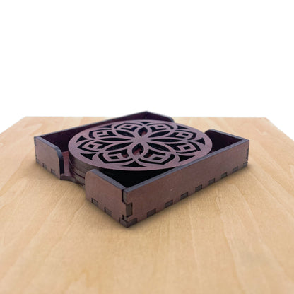 Mandala Art Coasters-Shodash Wooden-Rose Wood