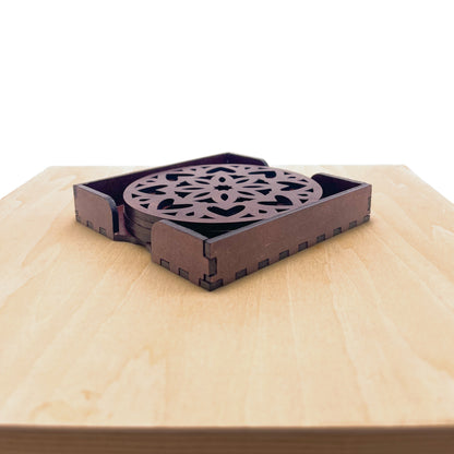 Mandala Art Coasters-Ashtadash Wooden-Rose Wood