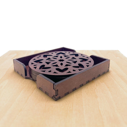 Mandala Art Coasters-Ashtadash Wooden-Rose Wood