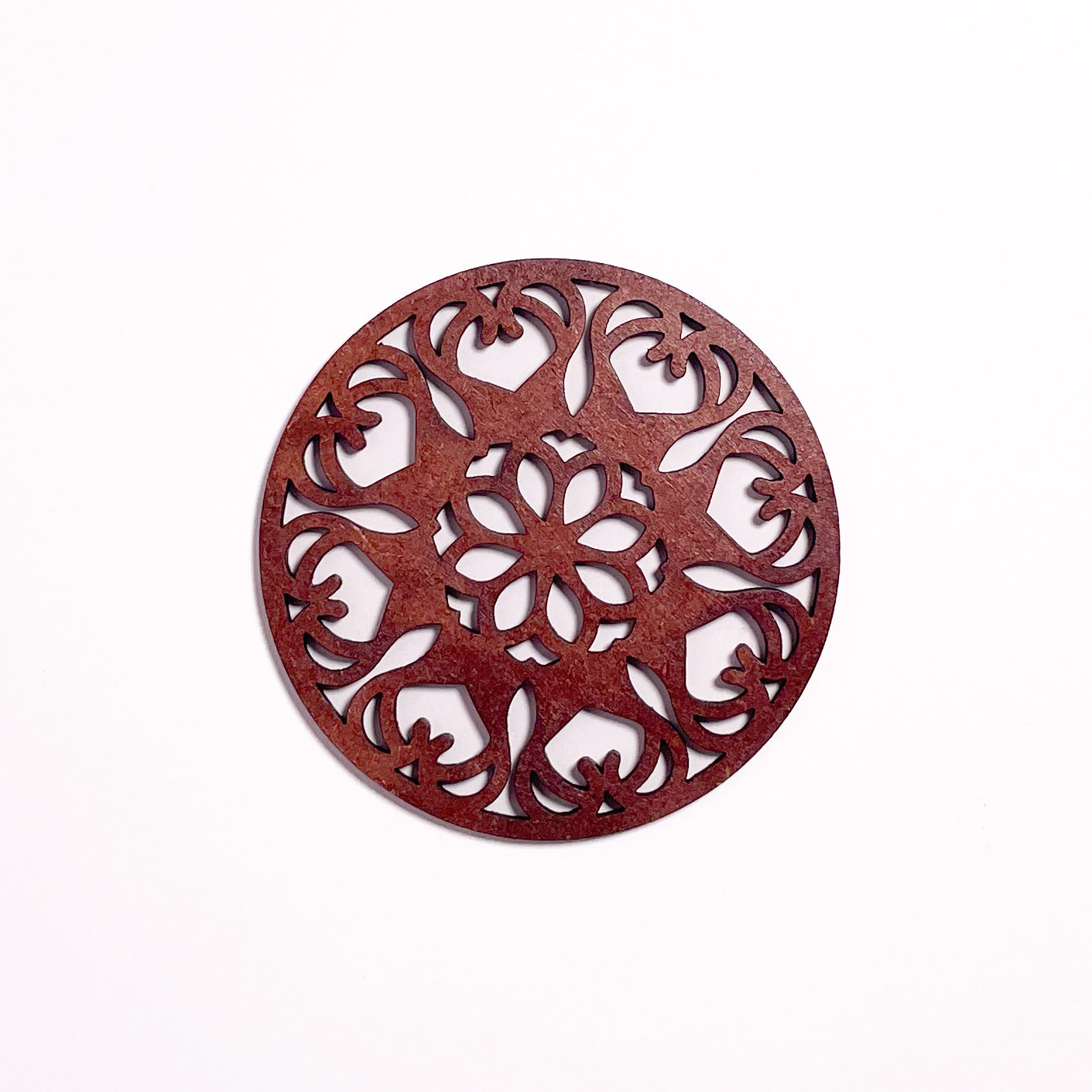 Mandala Art Coasters-Ekam Wooden-Warm Walnut
