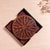 Mandala Art Coasters-Dwe Wooden-Warm Walnut