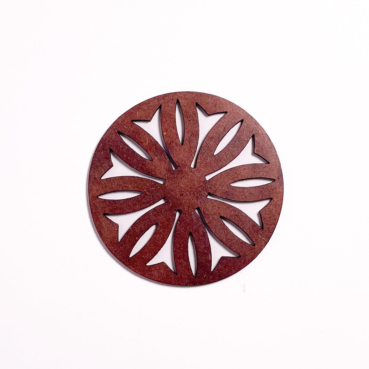 Mandala Art Coasters-Dwe Wooden-Warm Walnut