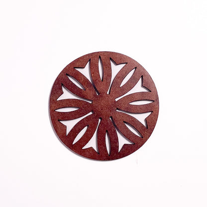 Mandala Art Coasters-Dwe Wooden-Warm Walnut