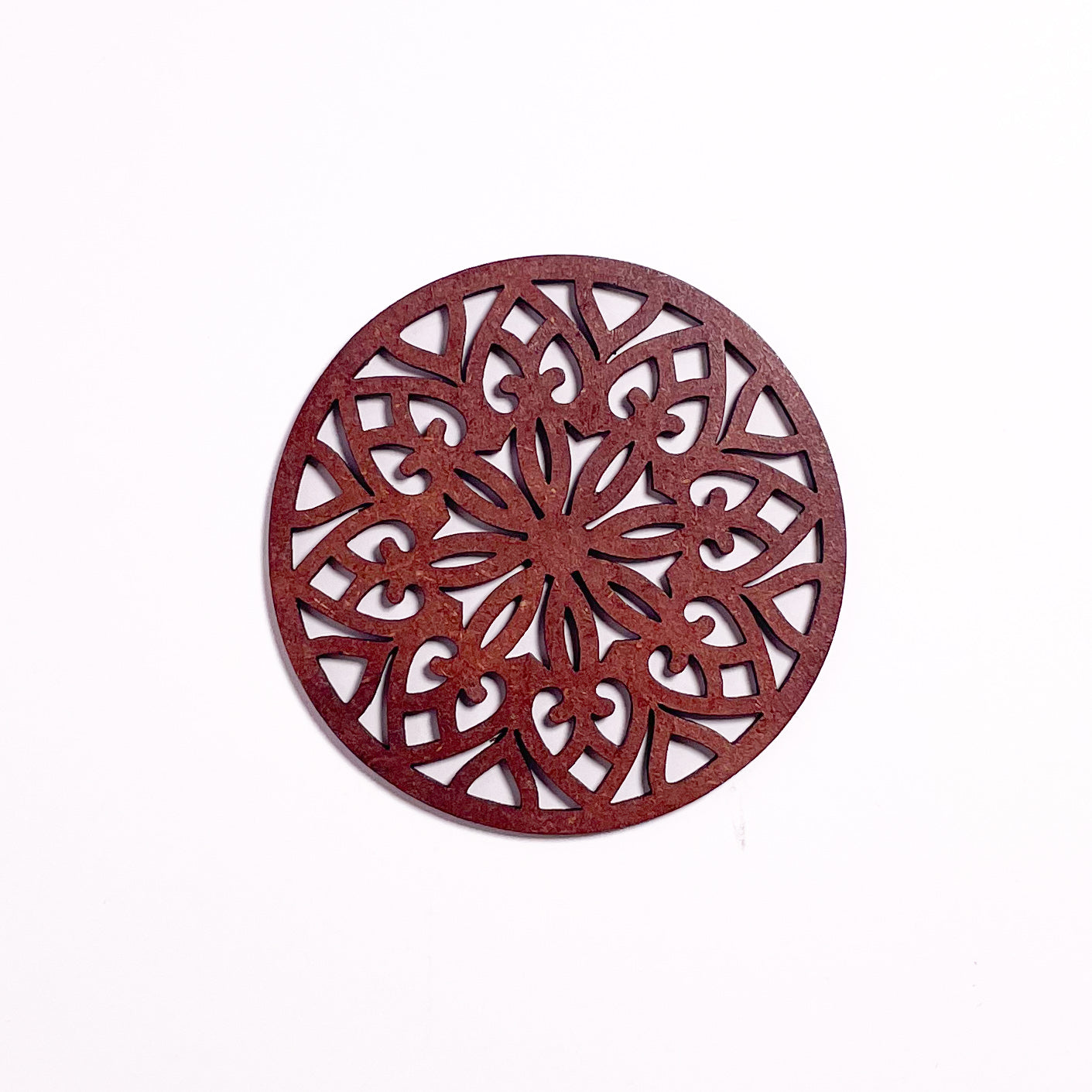Mandala Art Coasters-Treeni Wooden-Warm Walnut