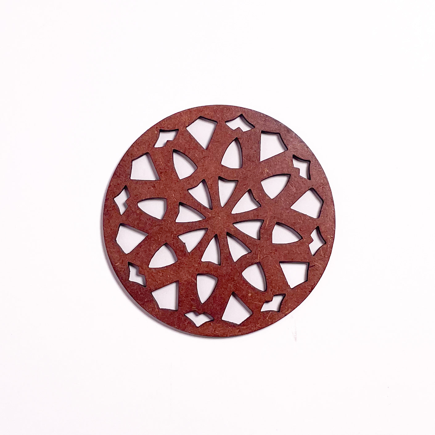 Mandala Art Coasters-Dasha Wooden-Warm Walnut