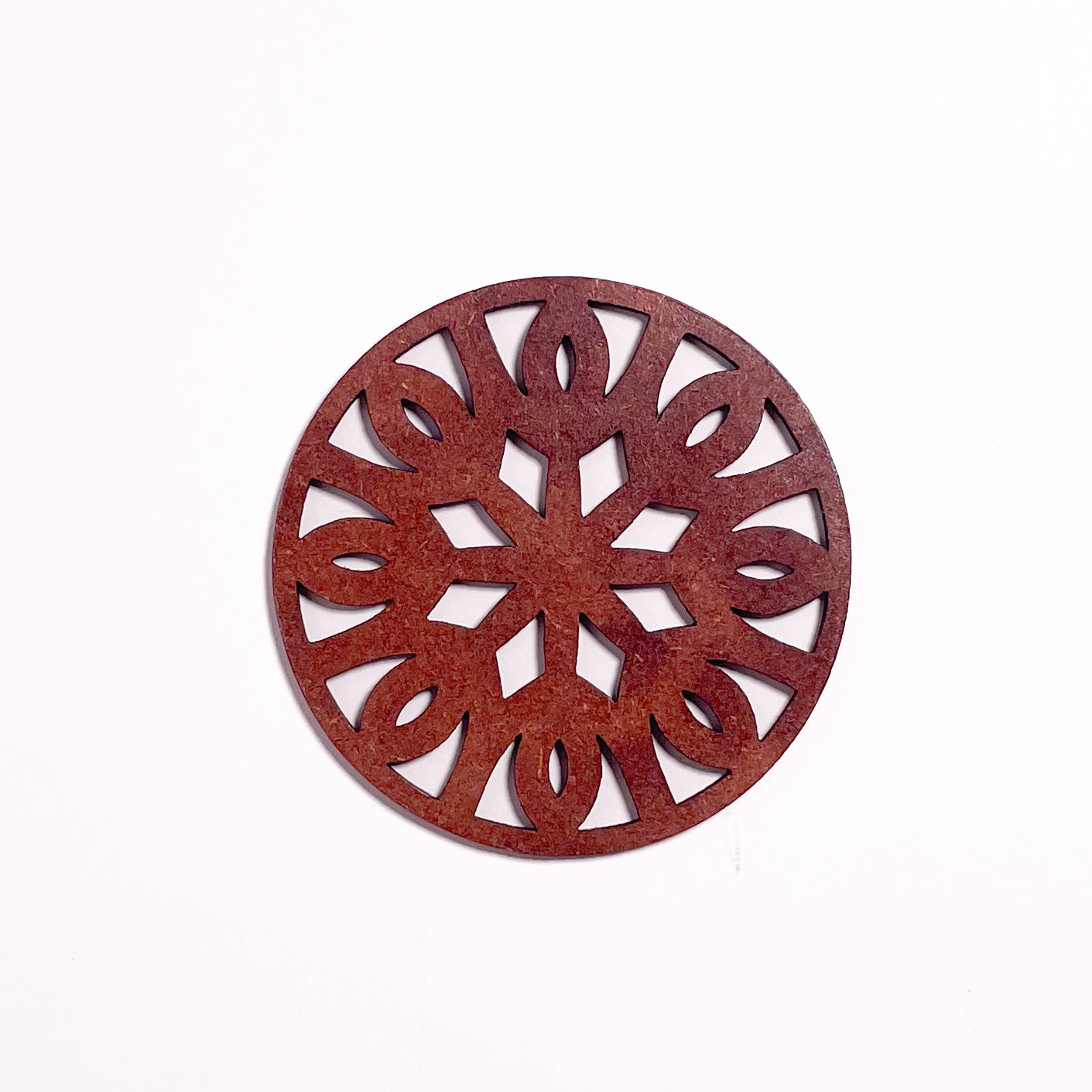 Mandala Art Coasters-Trayodash Wooden-Warm Walnut