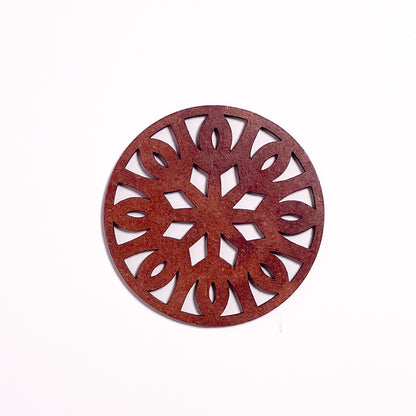Mandala Art Coasters-Trayodash Wooden-Warm Walnut