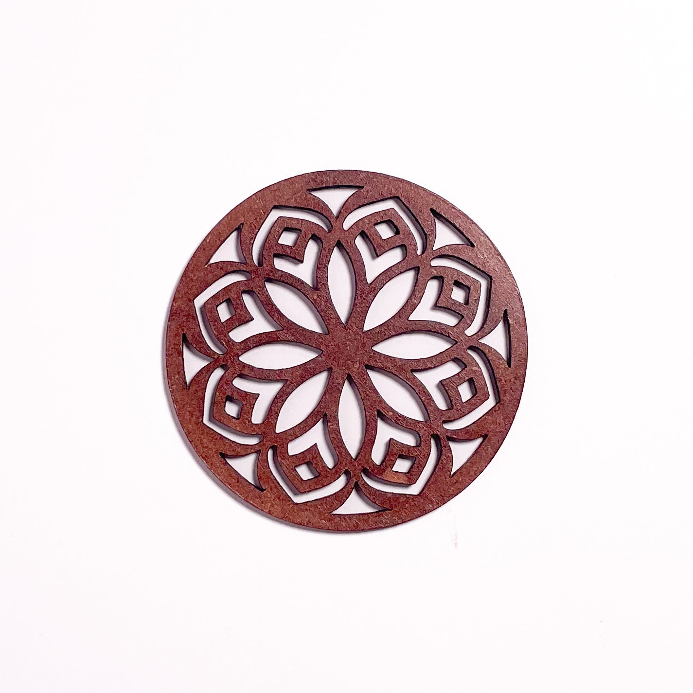 Mandala Art Coasters-Shodash Wooden-Warm Walnut