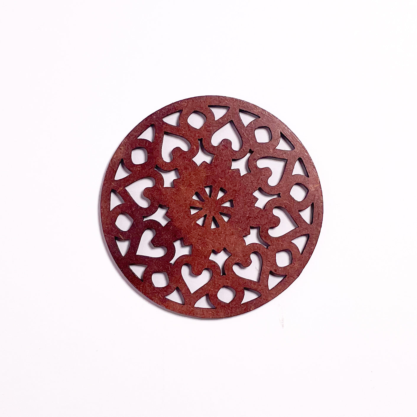 Wooden Saptadash Mandala Coasters with Holder