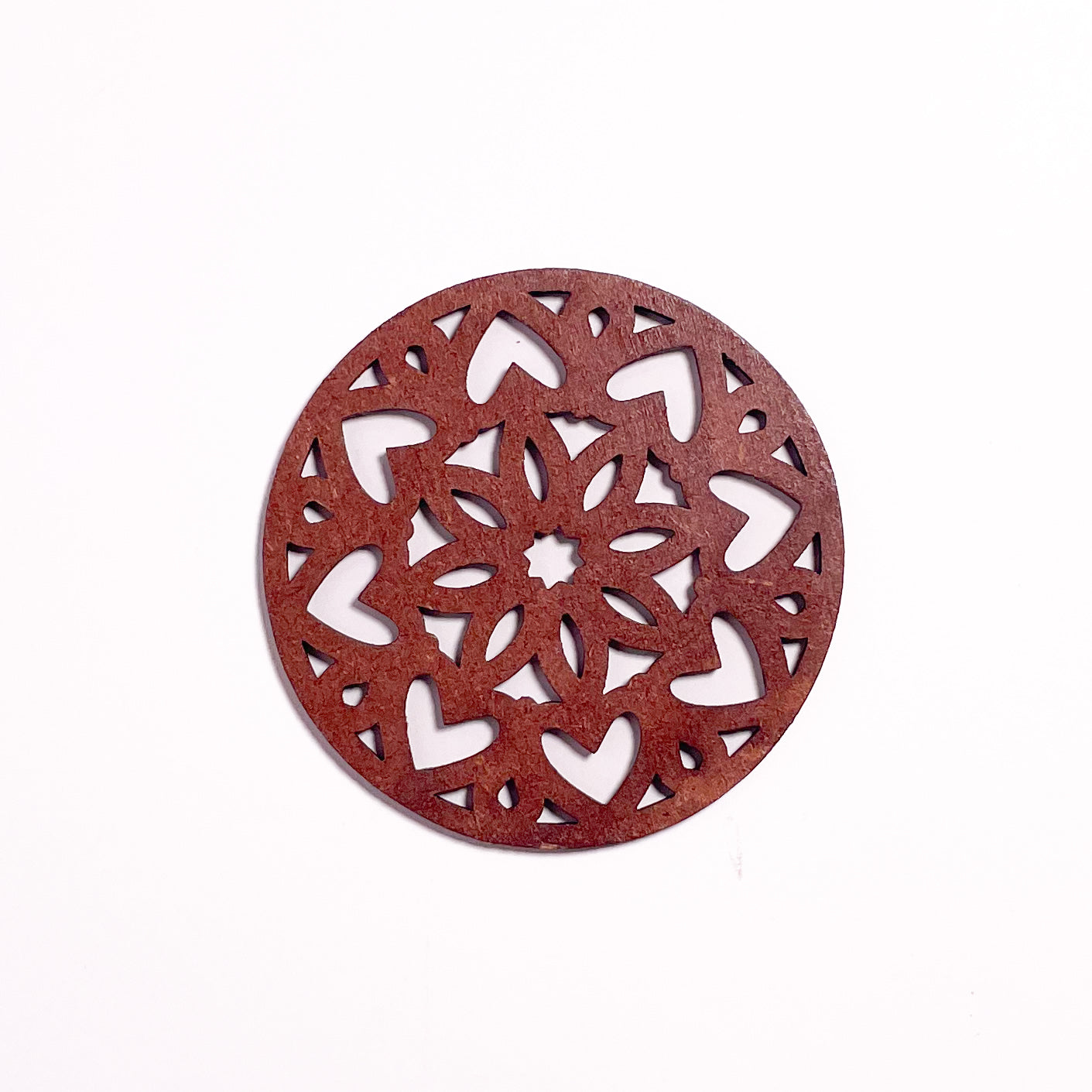 Mandala Art Coasters-Ashtadash Wooden-Warm Walnut