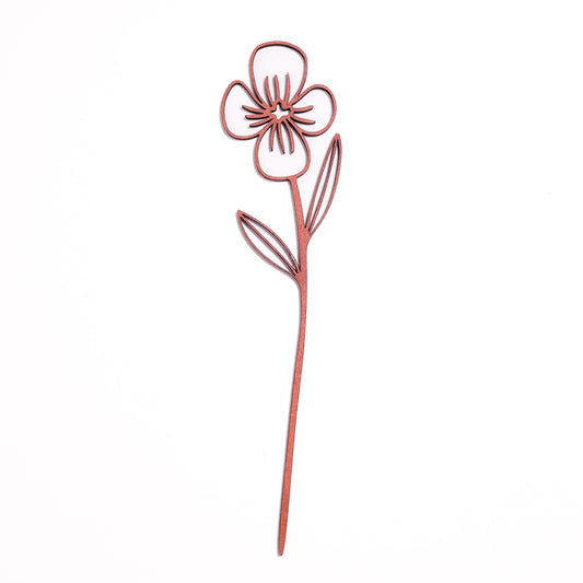 Lasting Petals Flower-Dwikriti Wooden-Cinnamon