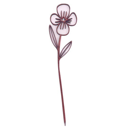 Lasting Petals Flower-Dwikriti Wooden-Cherry Wood