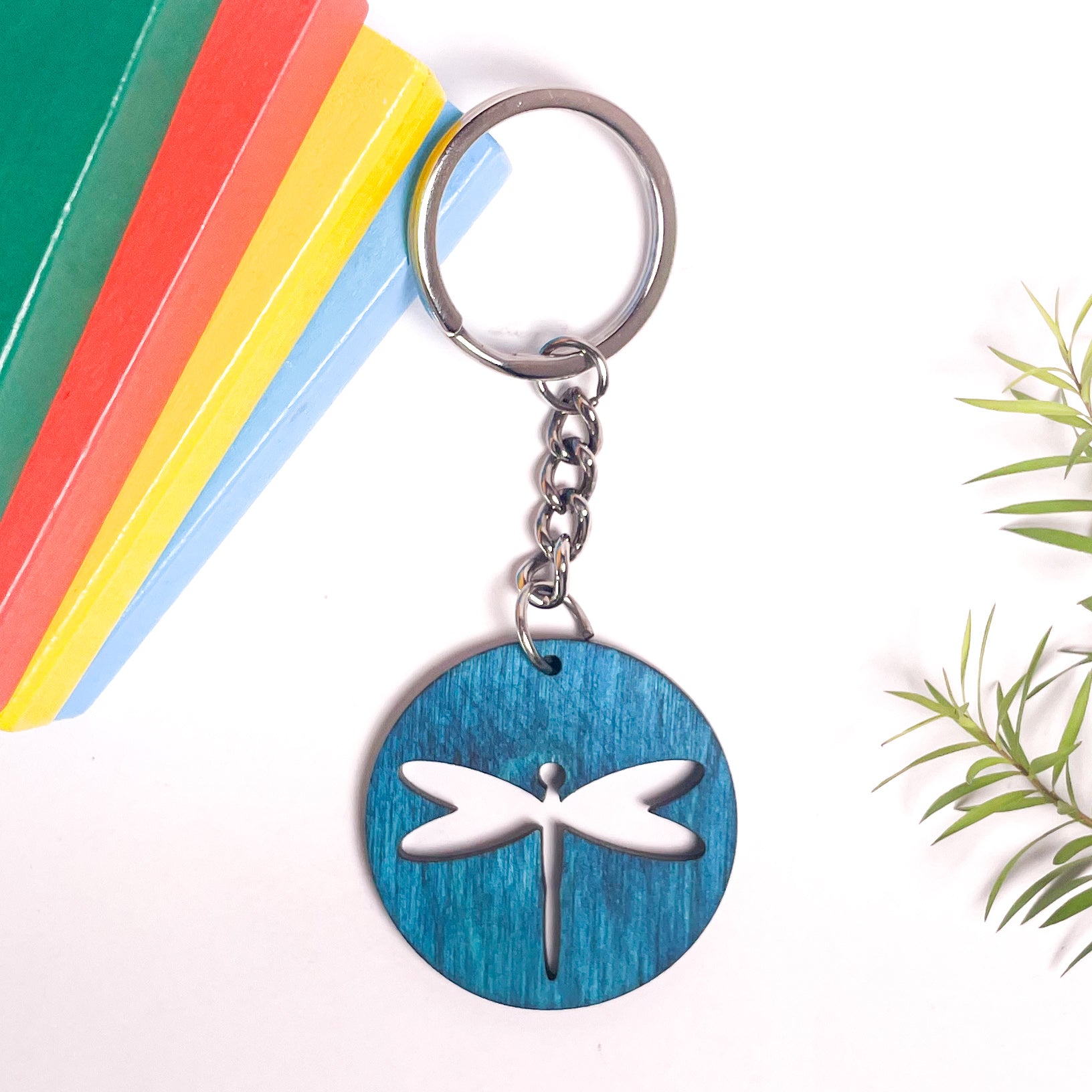 Spirit Animal Key Chain-Butter Fly Eka Wooden-Indigo – IndionArt
