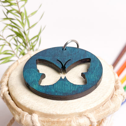 Butter Fly Dwe Wooden Key Chain
