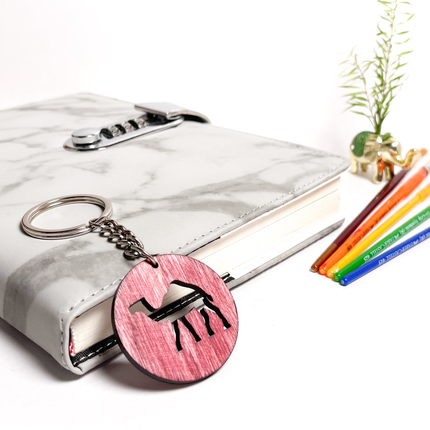 Camel-Eka-Key-Chain-Cherry-Wood