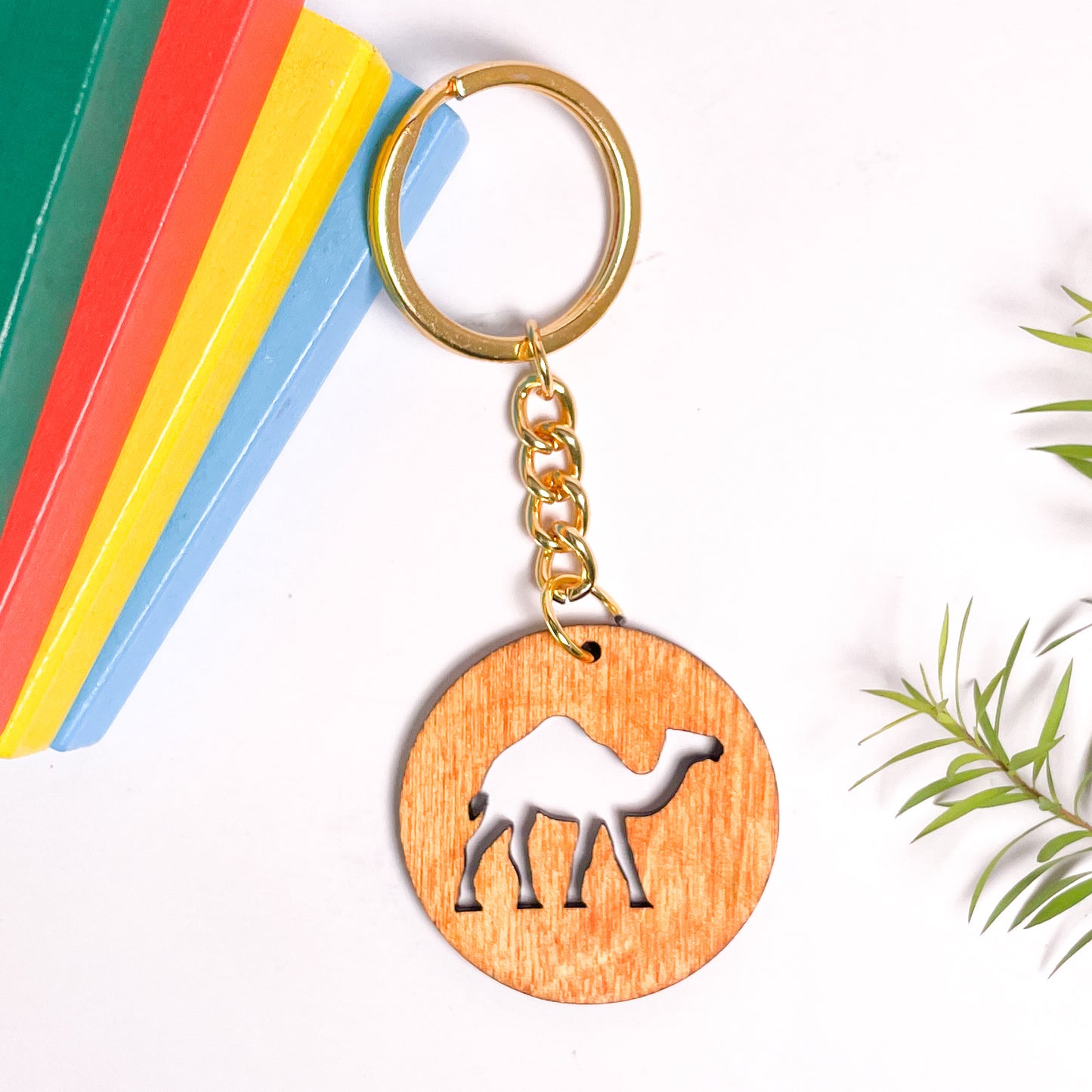 Camel-Eka-Key-Chain-Cherry-Wood
