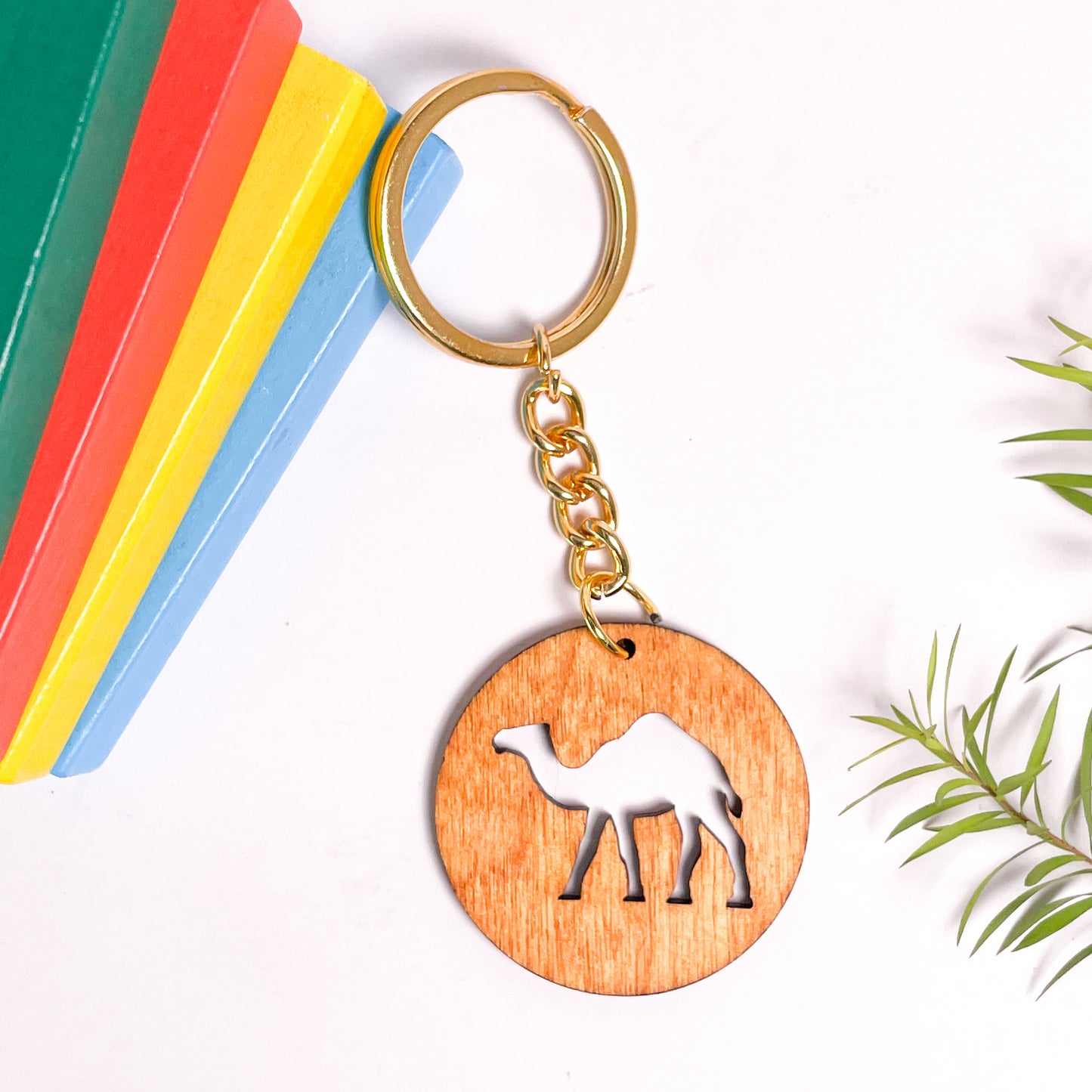 Camel-Eka-Key-Chain-Cherry-Wood
