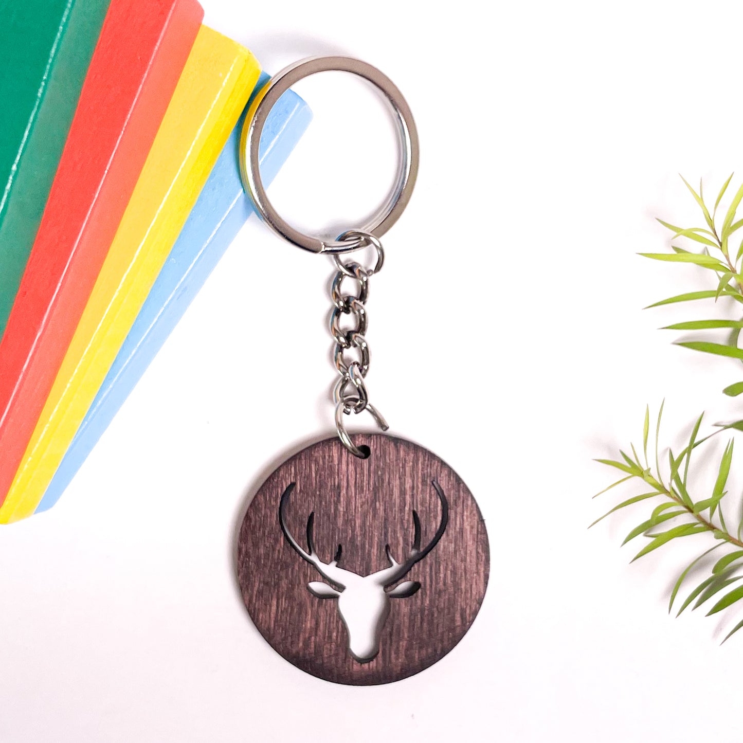 Spirit Animal Key Chain-Deer Eka Wooden-Rose Wood
