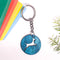 Spirit Animal Key Chain-Deer Dwe Wooden-Indigo