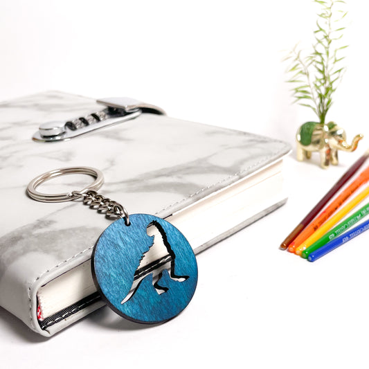 Dinosaur Eka Wooden Key Chain