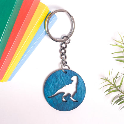 Dinosaur Eka Wooden Key Chain