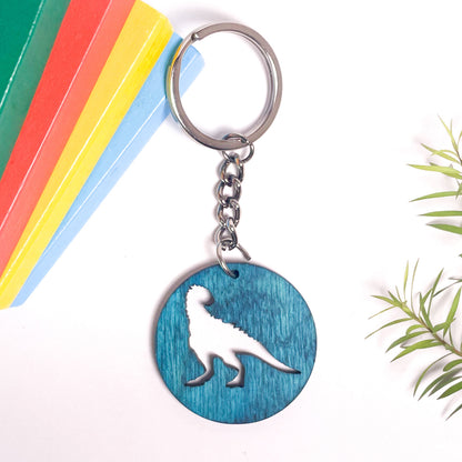 Dinosaur Eka Wooden Key Chain