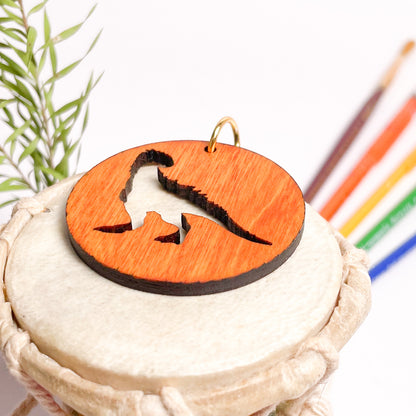 Dinosaur Eka Wooden Key Chain