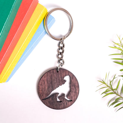 Dinosaur Eka Wooden Key Chain