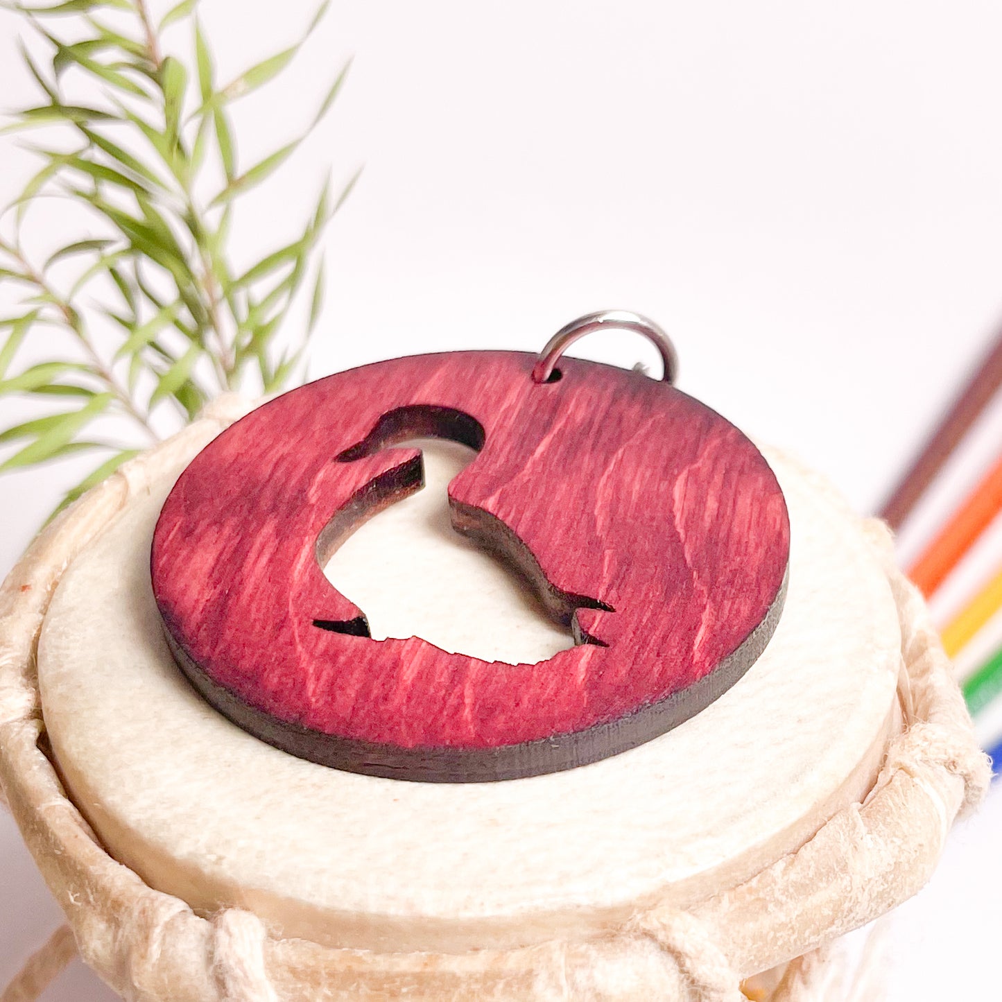 Duck Eka Wooden Key Chain