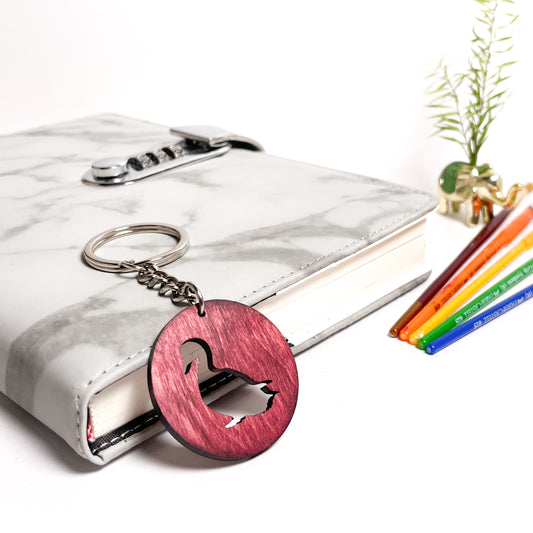 Duck Eka Wooden Key Chain