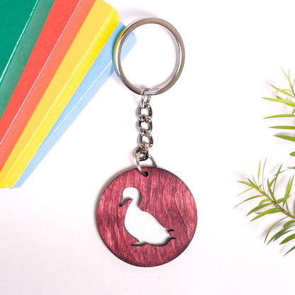 Duck Eka Wooden Key Chain