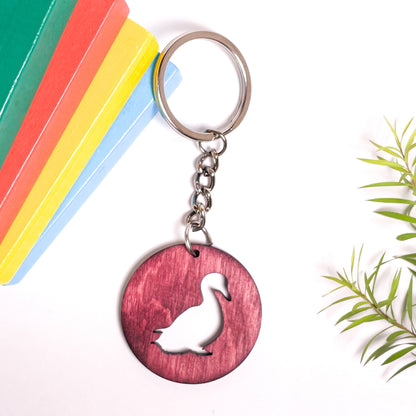 Duck Eka Wooden Key Chain